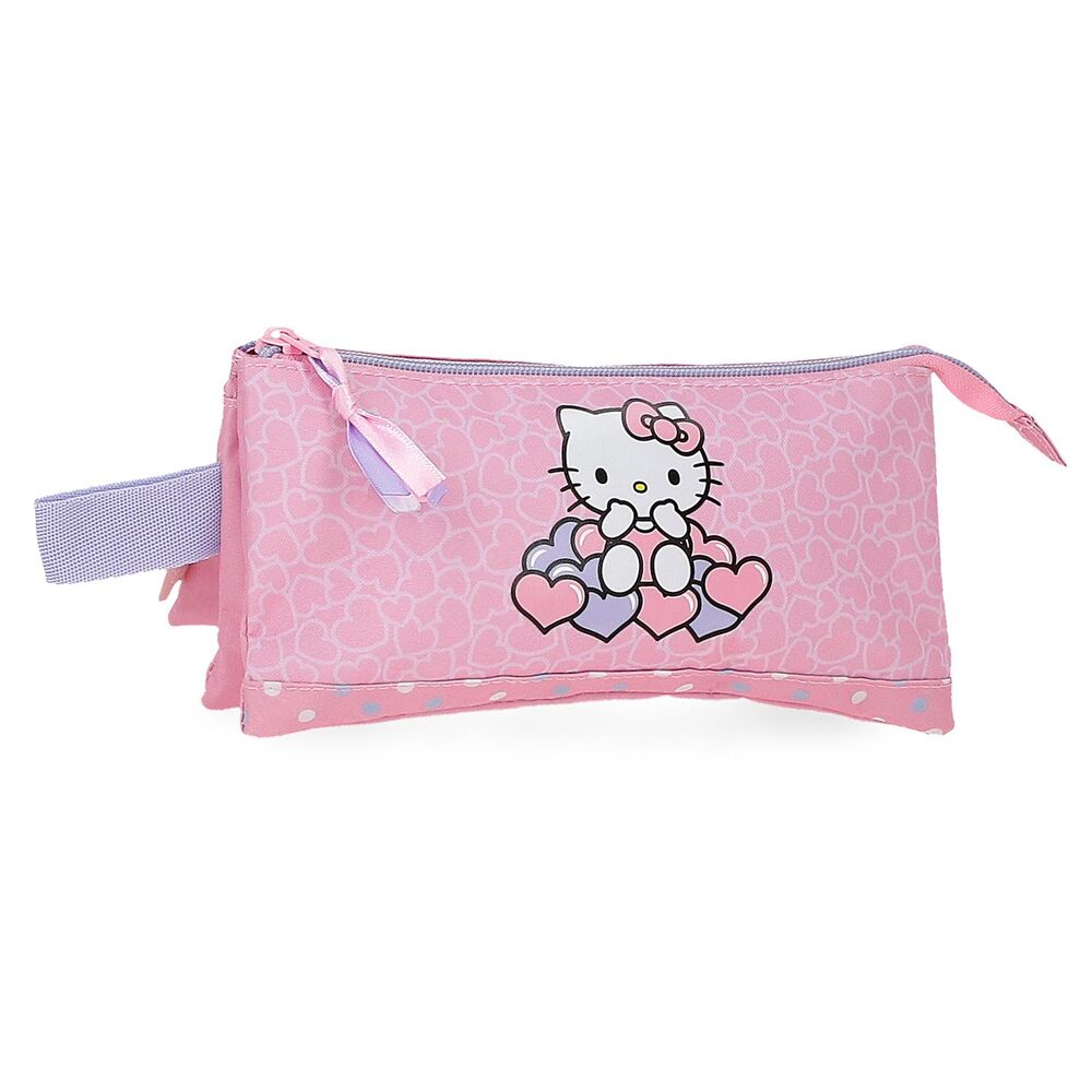 Portatodo Hearts &#38; Dots Hello Kitty triple   JOUMMA BAGS