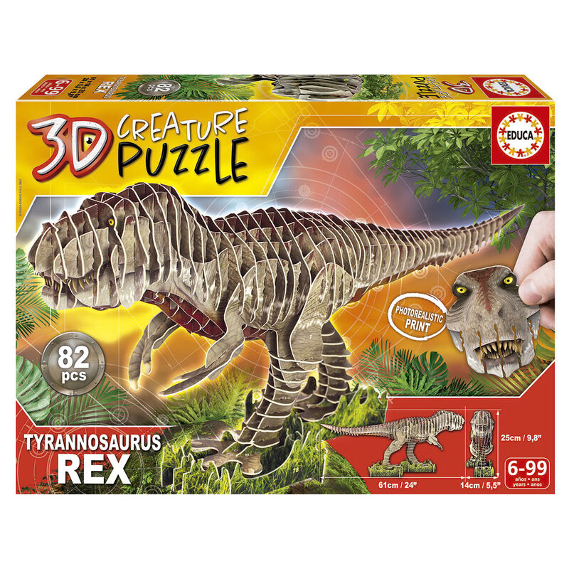 Puzzle 3D Creature T-Rex 82pzs   EDUCA BORRAS