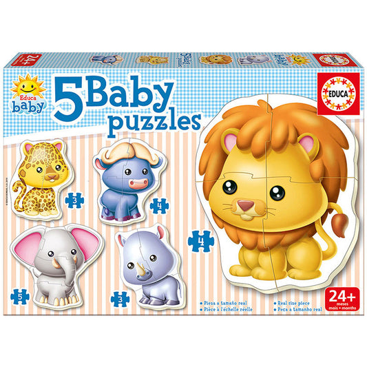 Puzzle Animales Salvajes 2-5pzs  