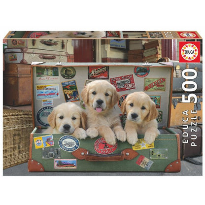 Puzzle Cachorros en el Equipaje 500pzs   EDUCA BORRAS
