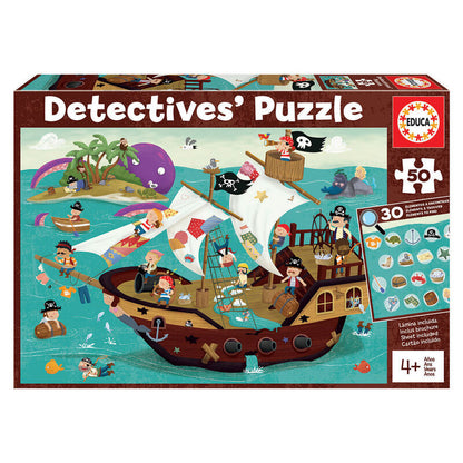 Puzzle Detectives Barco Pirata 50pzs   EDUCA BORRAS