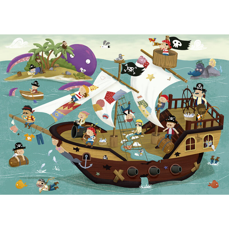 Puzzle Detectives Barco Pirata 50pzs   EDUCA BORRAS