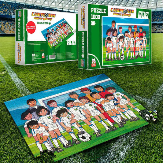 Puzzle Foto Equipo Campeones Oliver y Benji 1000pzs  