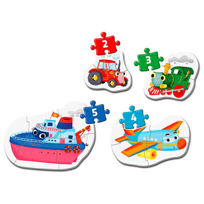 Puzzle My First Puzzle Means of Transport 3-6-9-12pzs   CLEMENTONI
