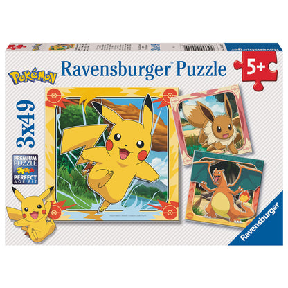 Puzzle Pokemon 3x49pzs   RAVENSBURGER