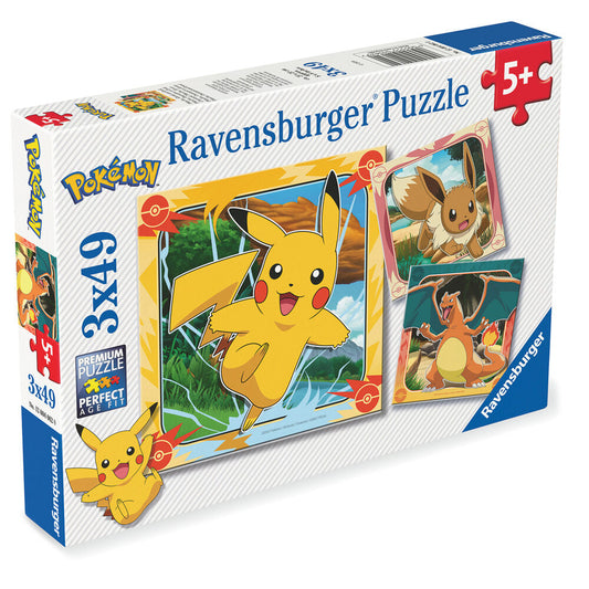Puzzle Pokemon 3x49pzs  