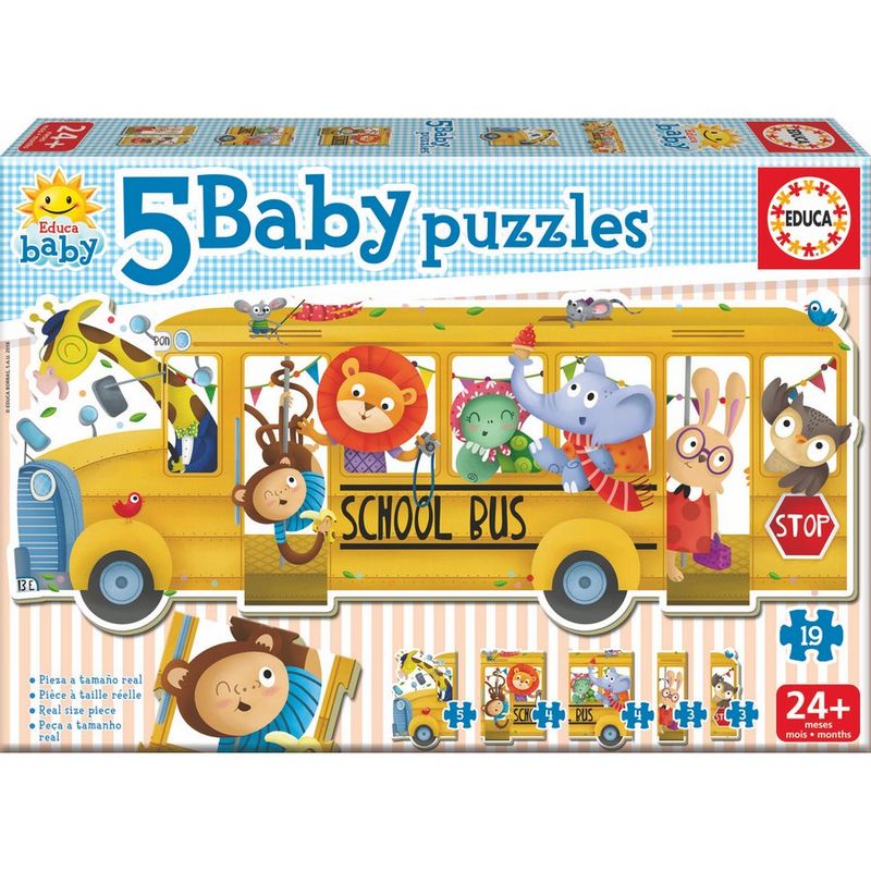 Puzzle School Bus 2-5pzs   EDUCA BORRAS