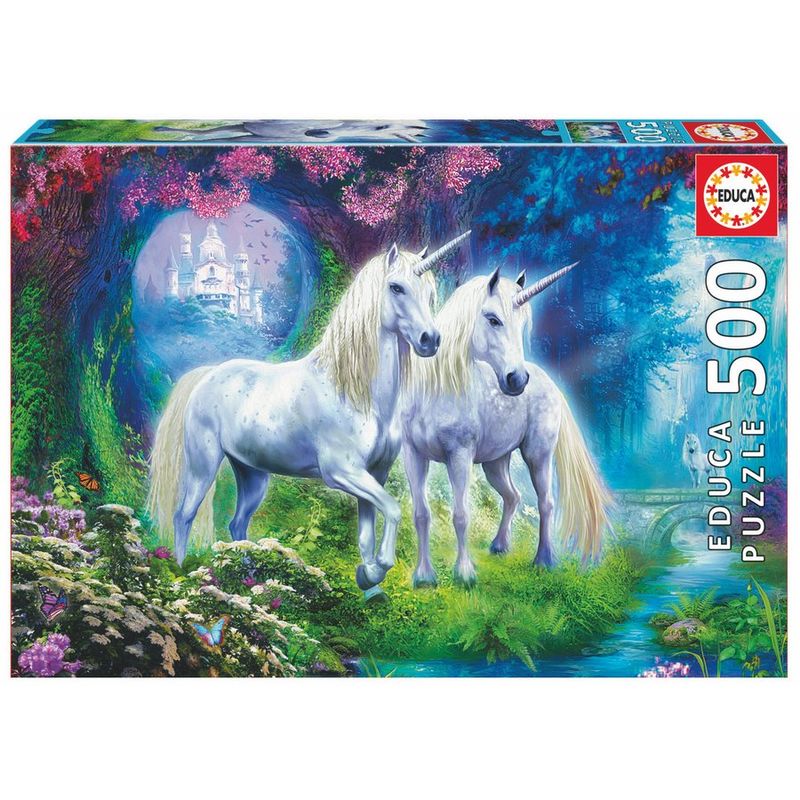 Puzzle Unicornios En El Bosque 500pzs   EDUCA BORRAS