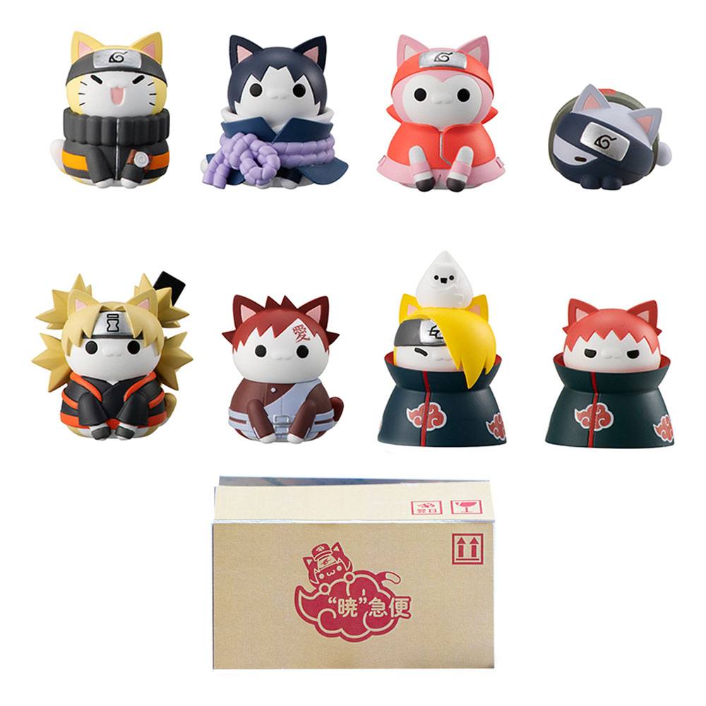SET 8 FIGURAS MEGAHOUSE NARUTO SHIPPUDEN NYARUTO! BATTLE VS AKATSUKI SURTIDO   Megahouse