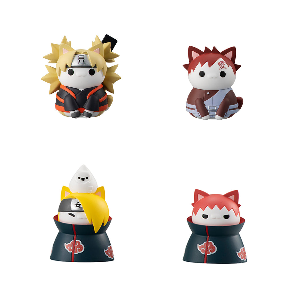 SET 8 FIGURAS MEGAHOUSE NARUTO SHIPPUDEN NYARUTO! BATTLE VS AKATSUKI SURTIDO   Megahouse
