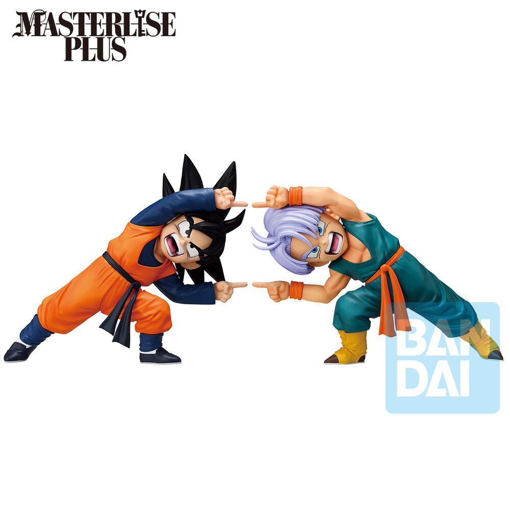 Set 2 Figuras Ichibansho Masterlise Son Goten & Trunks Battle of Super Saiyan Dragon Ball Z 9Cm