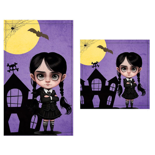 Set 2 toallas baño Niña Gotica algodon  