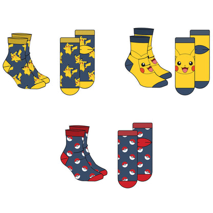 Set 3 calcetines Pokemon adulto surtido   NINTENDO