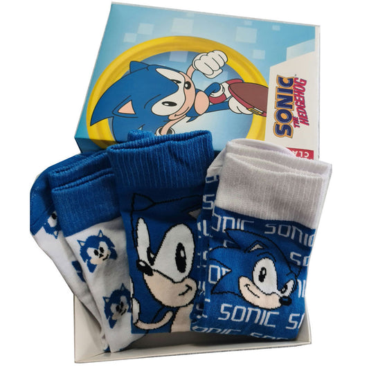 Set 3 calcetines Sonic The Hedgehog adulto surtido   SEGA