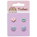 Set 3 pares pendientes Hi Bye Pusheen   THE CARAT SHOP