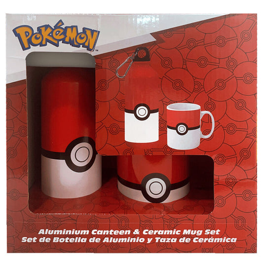 Set cantimplora aluminio + taza ceramica Pokemon  