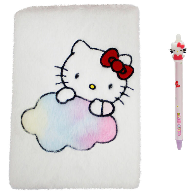 Set cuaderno peluche + boligrafo Hello Kitty   CYP BRANDS