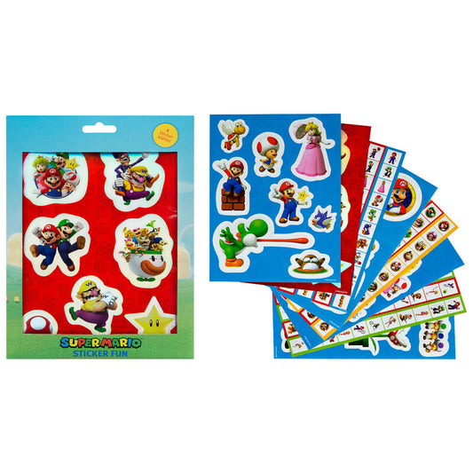 Set hojas pegatinas Super Mario Bros   NINTENDO