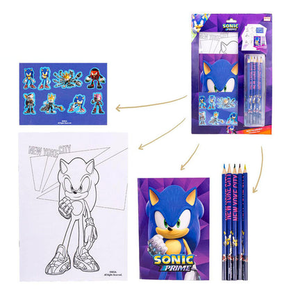 Set papeleria coloreable Sonic Prime   CERDÁ