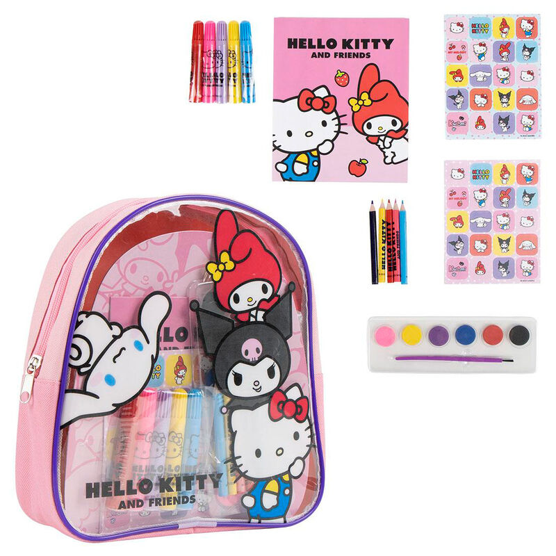 Set papeleria mochila Hello Kitty   CERDÁ