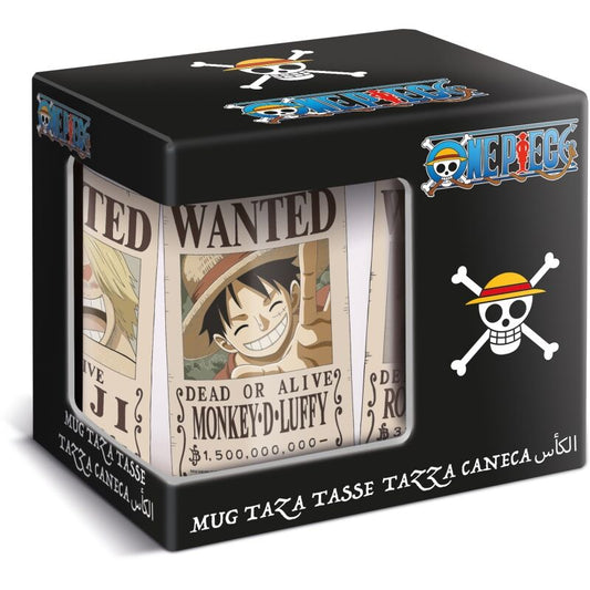 Taza en caja regalo Carteles Se Busca One Piece 325 ml  