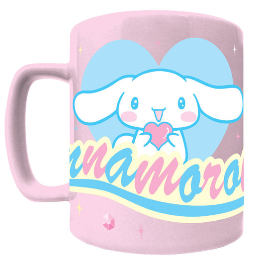 Taza funda de peluche Cinnamoroll Hello Kitty 440ml  