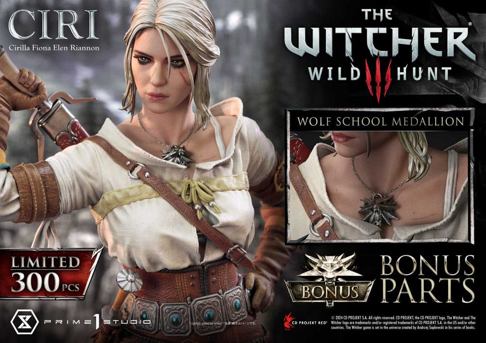 The Witcher 3: Wild Hunt Museum Masterline Estatua 1/3 Wild Hunt Ciri Fiona Elen Riannon Bonus Version 81 cm   Prime 1 Studio