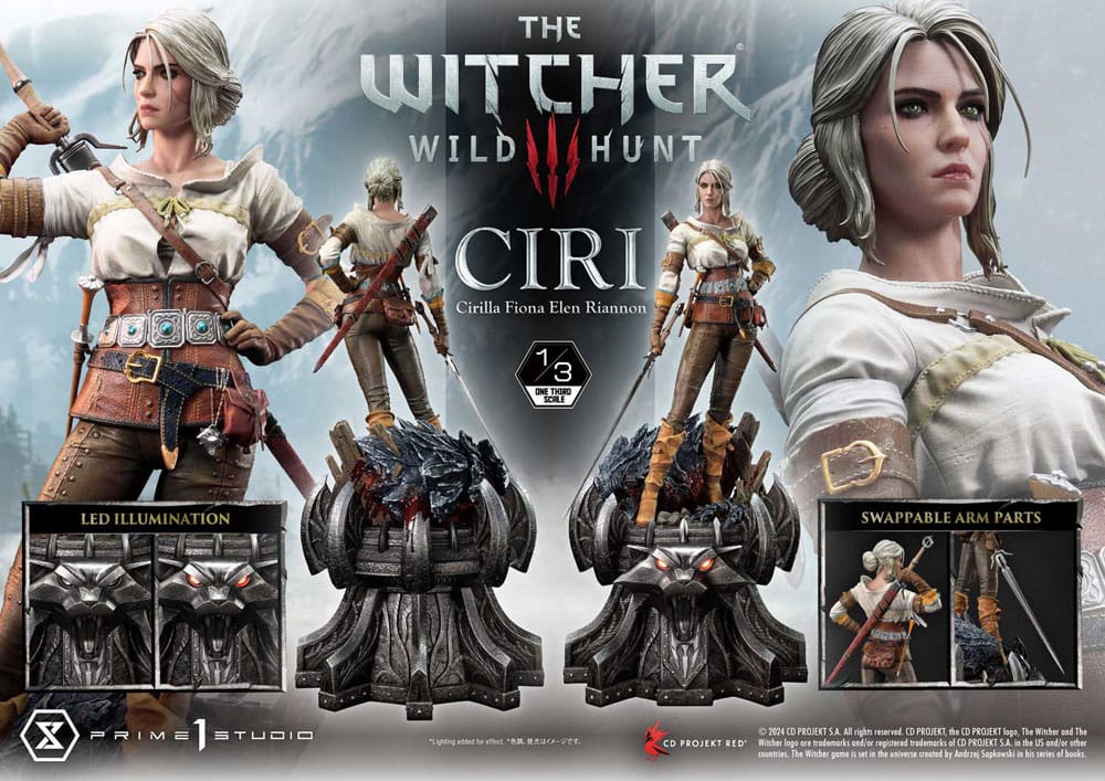 The Witcher 3: Wild Hunt Museum Masterline Estatua 1/3 Wild Hunt Ciri Fiona Elen Riannon Bonus Version 81 cm   Prime 1 Studio