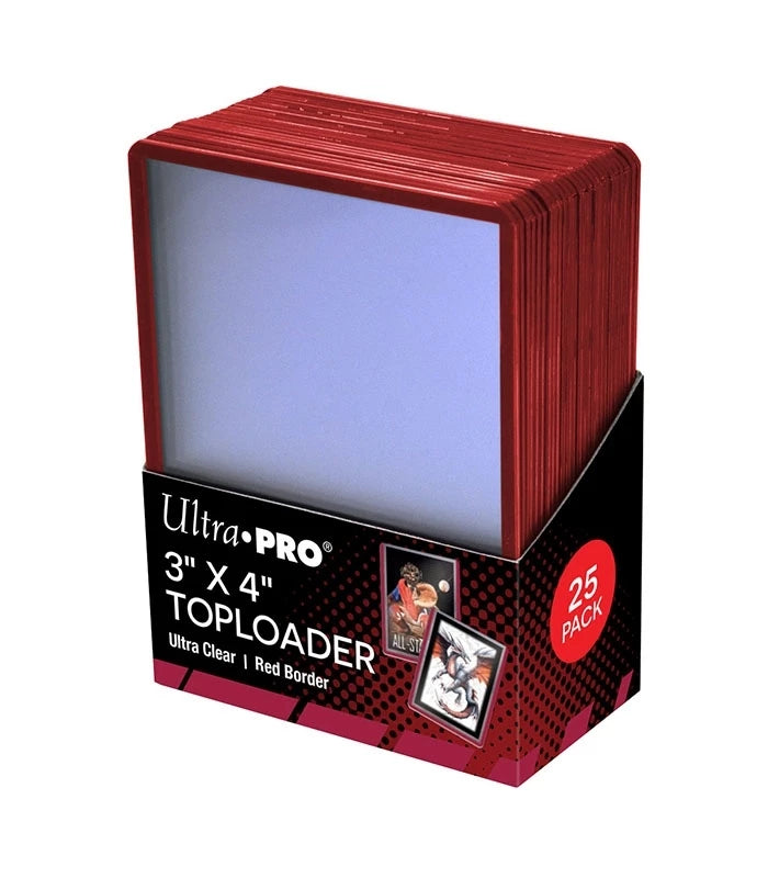 Toploader Red Border (25 Unidades) Ultra Pro   Konix