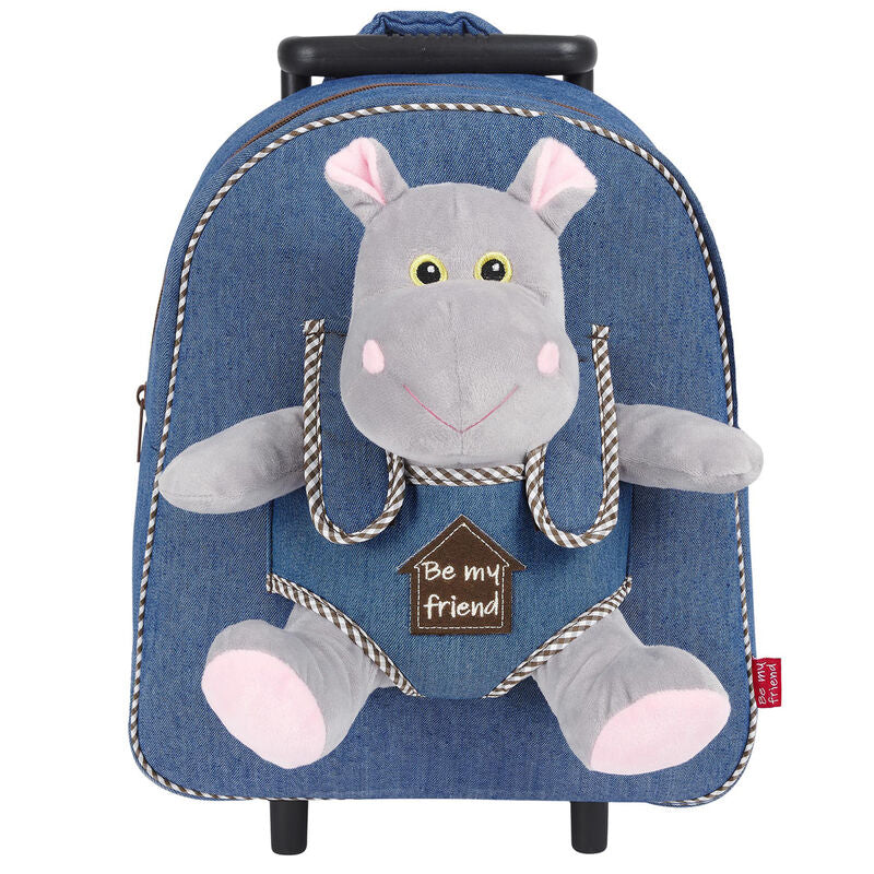 Trolley + Peluche Hipopotamo Holly 38cm   PERLETTI