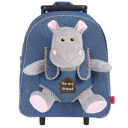 Trolley + Peluche Hipopotamo Holly 38cm   PERLETTI