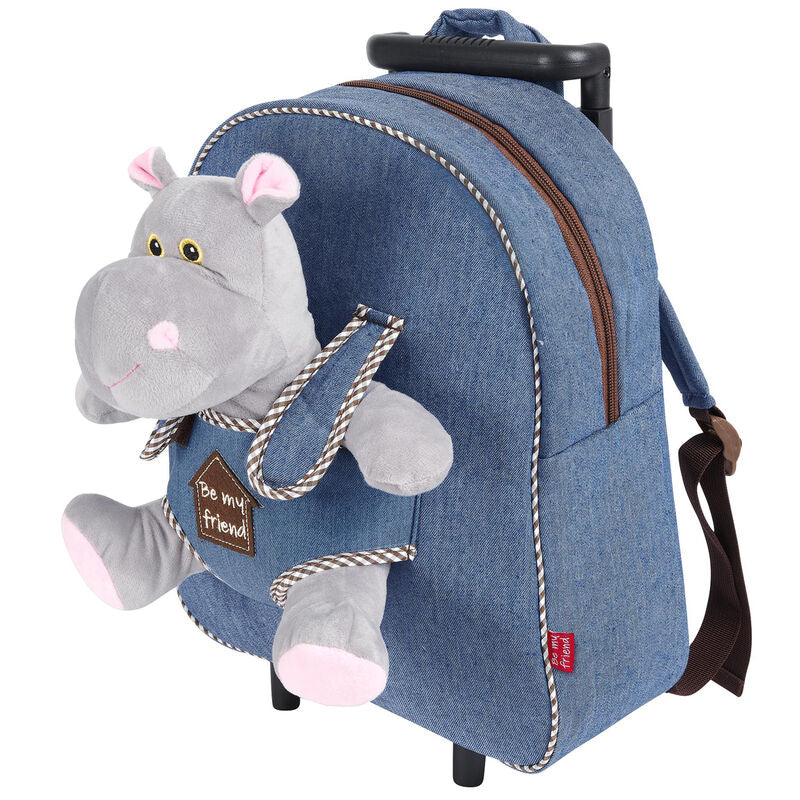 Trolley + Peluche Hipopotamo Holly 38cm   PERLETTI
