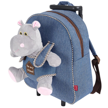 Trolley + Peluche Hipopotamo Holly 38cm   PERLETTI