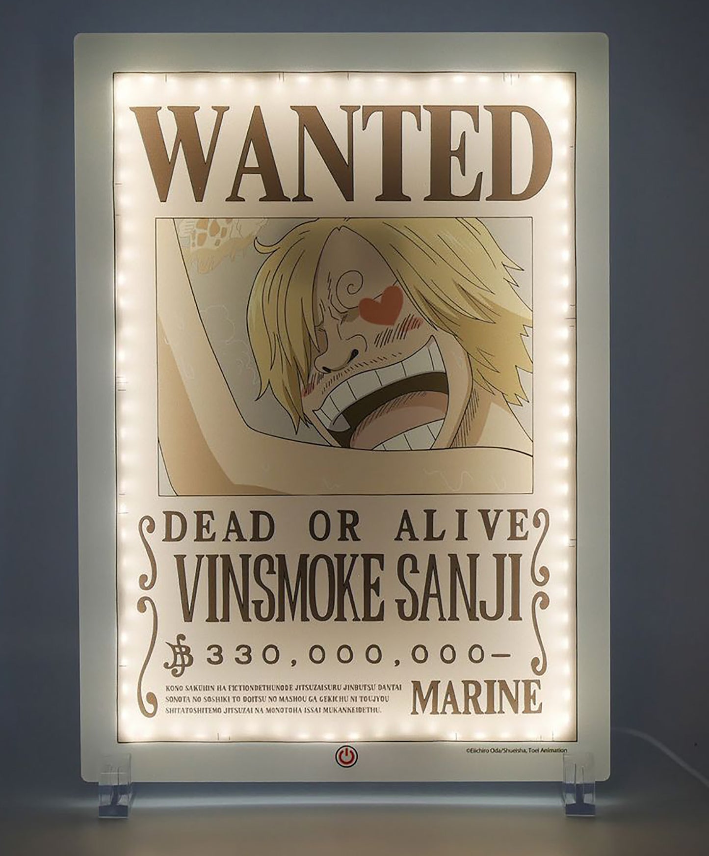 WANTED SANJI LAMPARA NEON 40 CM ONE PIECE  