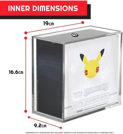 Evoretro Display Acrílico para Booster Boxes / Elite Trainer Boxes Ver. 2 with Sliding Lid   Pokémon TCG