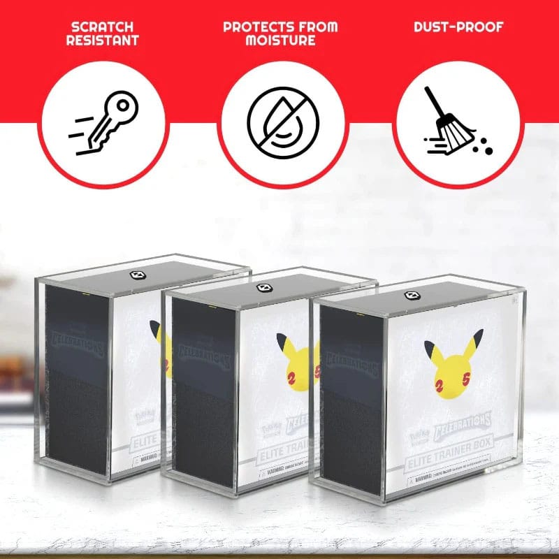 Evoretro Display Acrílico para Booster Boxes / Elite Trainer Boxes Ver. 2 with Sliding Lid   Pokémon TCG