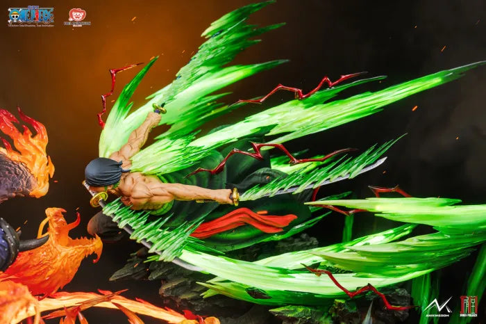 Estatua Jimei Palace One Piece Roronoa Zoro VS King (Licencia oficial)