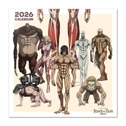 CALENDARIO 2026 30X30 ATTACK ON TITAN  