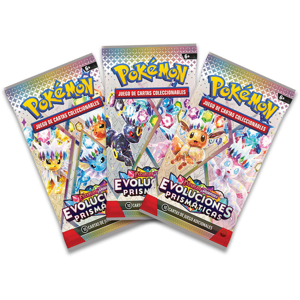 Blister juego cartas coleccionables Poster collection Evoluciones Prismaticas Pokemon Español  