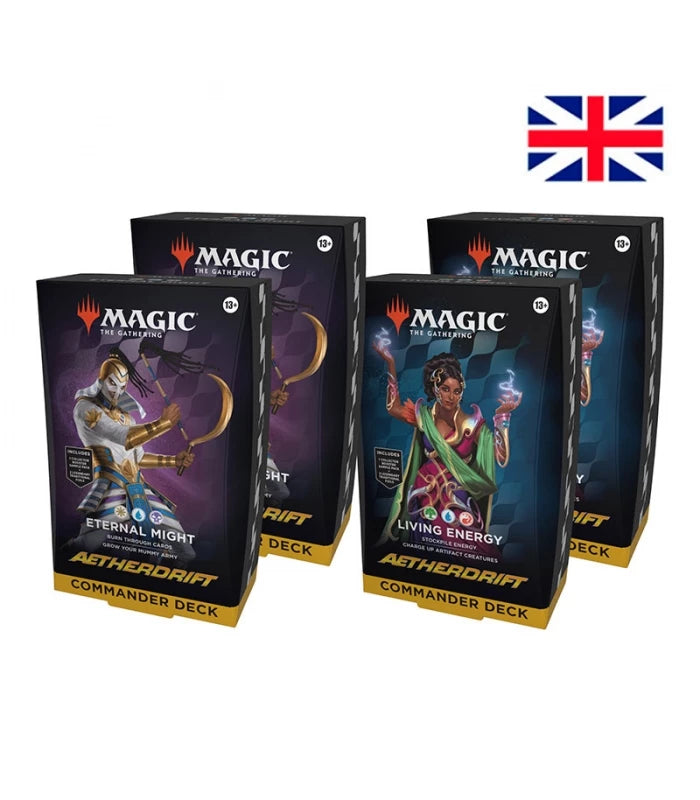 Commander Display (4 mazos) Aetherdrift Inglés - Magic The Gathering   Magic The Gathering
