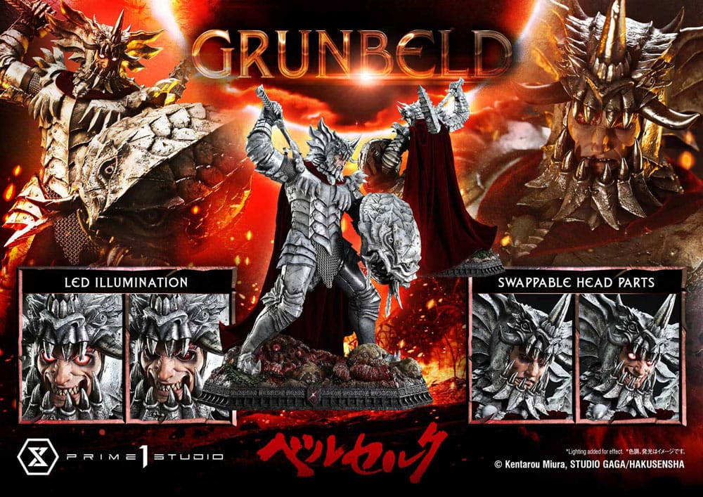 Berserk Estatua Ultimate Premium Masterline Series 1/4 Grunbeld Grunbeld vs. Guts Bonus Version 107 cm