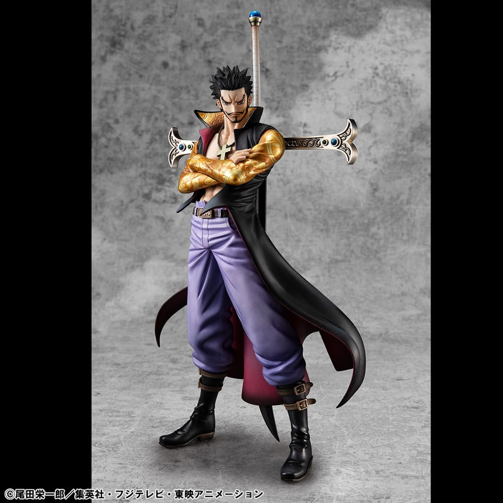 One Piece Estatua PVC P.O.P. SA-MAXIMUM Hawk Eye Dracule Mihawk Ver. R 29 cm   Megahouse