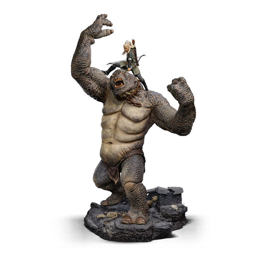 El Señor de los Anillos Estatua 1/10 Deluxe Art Scale Cave Troll and Legolas  