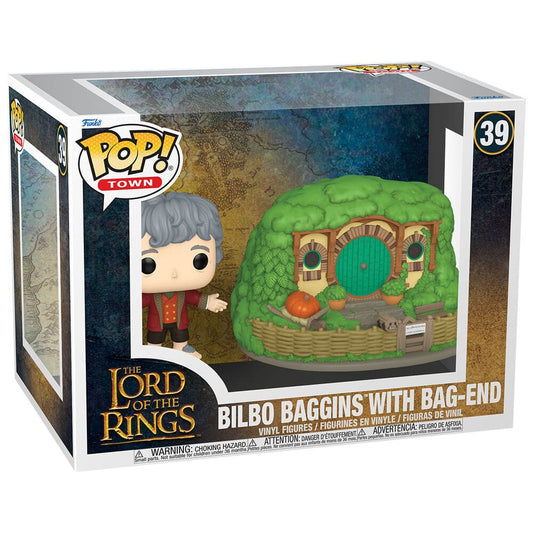 Funko POP Town El Señor de los Anillos Bilbo Baggins with Bag-End  