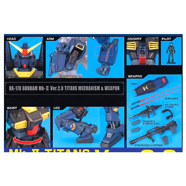 Figura Model Kit Gundam Mk-Ii Titans Ver. 2.0 Mobile Suit Gundam 18Cm