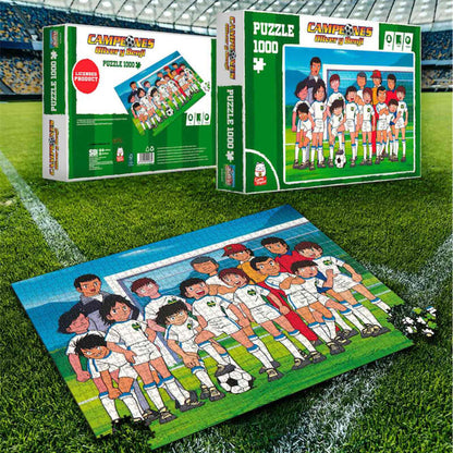 Puzzle Foto Equipo Campeones Oliver y Benji 1000pzs