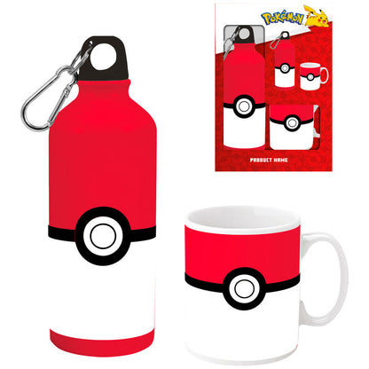 Set cantimplora aluminio + taza ceramica Pokemon