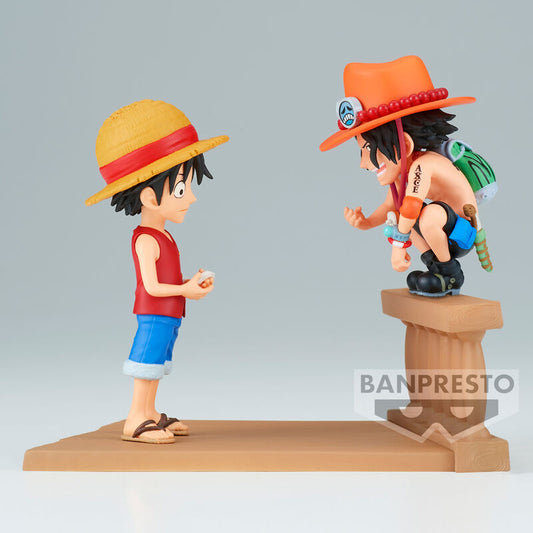 Figura Monkey D Luffy & Portgas D Ace World Collectable Log Stories One Piece 8Cm
