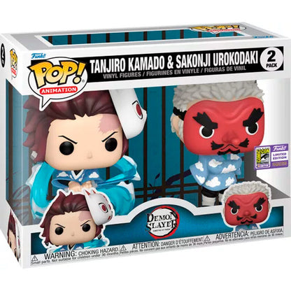 Blister 2 Figuras POP Demon Slayer Kimetsu no Yaiba Tanjiro Kamado & Sakonji Urokodaki