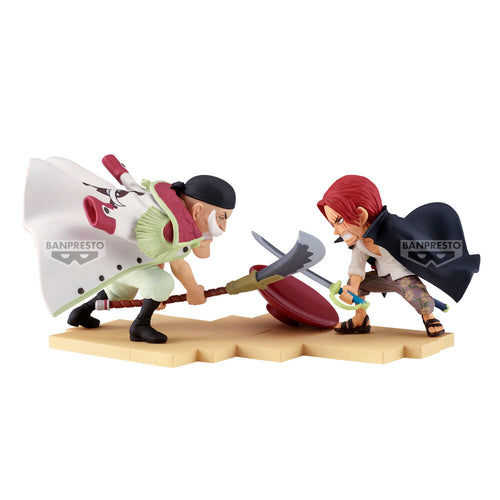 Figura Edward Newgate Vs. Shanks World Collectable Log Stories One Piece 13Cm   BANPRESTO